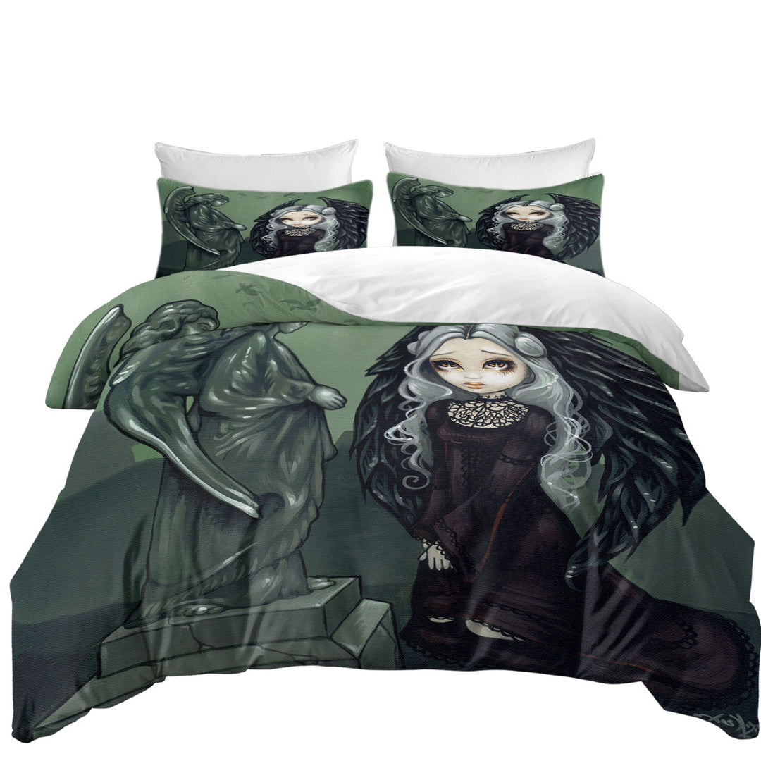 King Duvet Cover set with Gothic Art Angels of Highgate