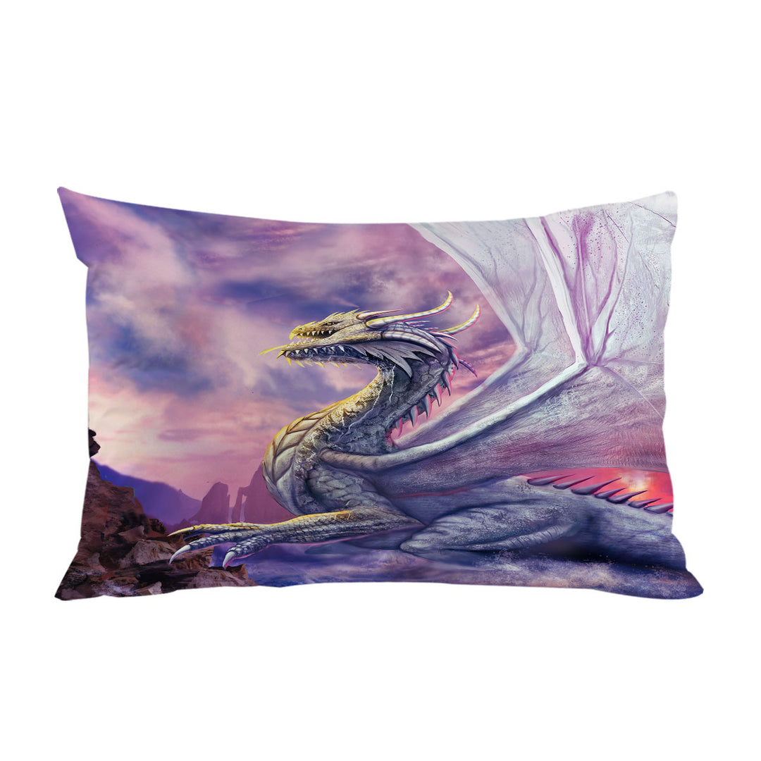 King Pillow Cases with Attaxia Cool Purple Dragon