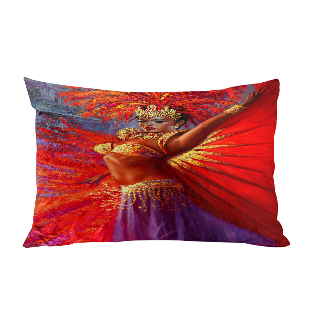 King Pillow Cases with Beautiful Black Woman Painting Brazilian Queen