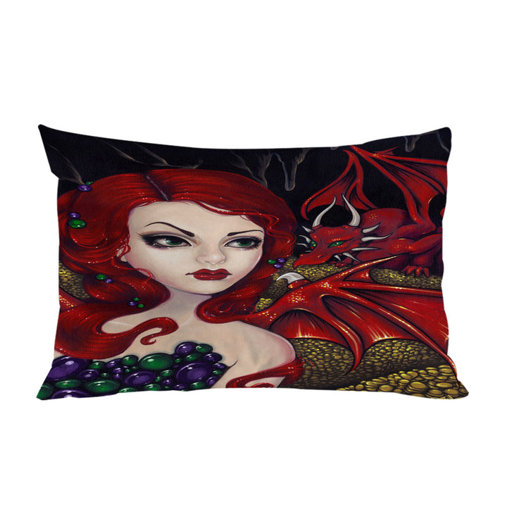 King Pillow Cases with Bijou the Redhead Dragon Winged Fairy