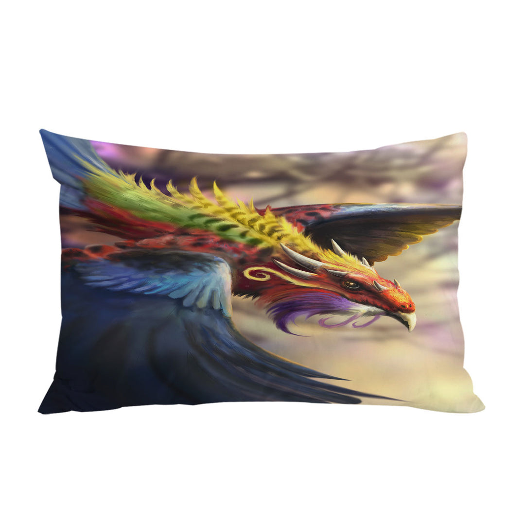 King Pillow Cases with Cool Colorful Fantasy Eagle Dragon