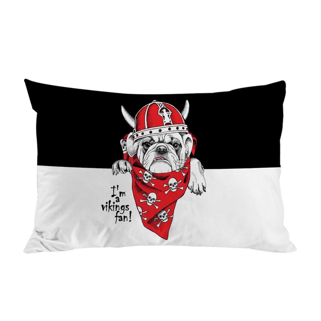 King Pillow Cases with Cool Viking Tough Bulldog