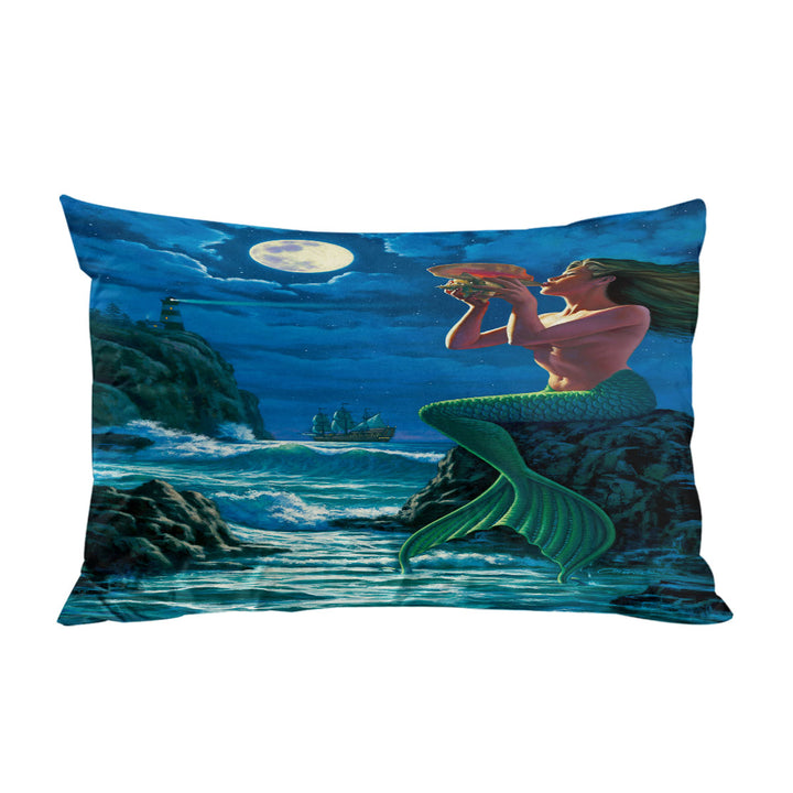 King Pillow Cases with The Sounds of Night Coastal Mermaid