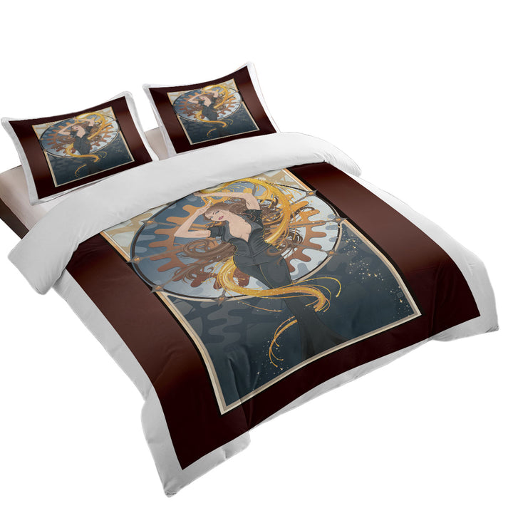 King Size Duvet Cover with Beautiful Womens Art the Spark Girl