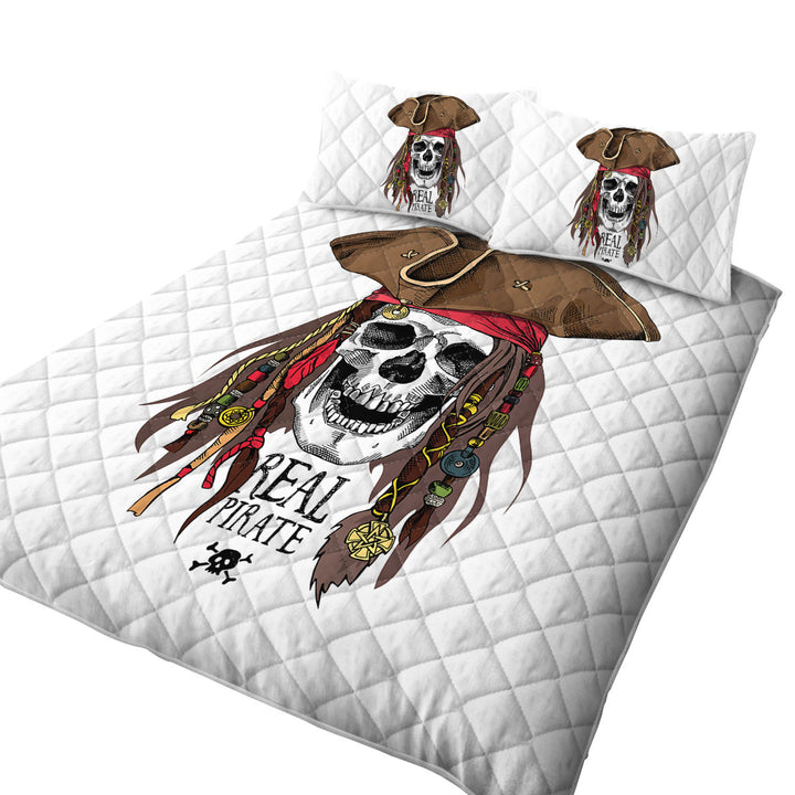 King Size Quilt Sets with Cool Pirate Skull