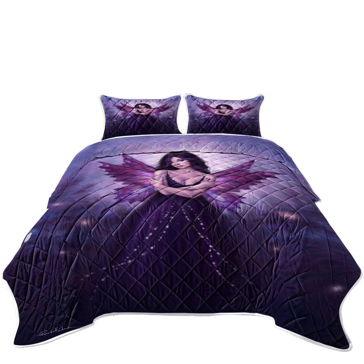 King Size Quilt Sets with Fantasy Art Mirabella Beautiful Butterfly Girl