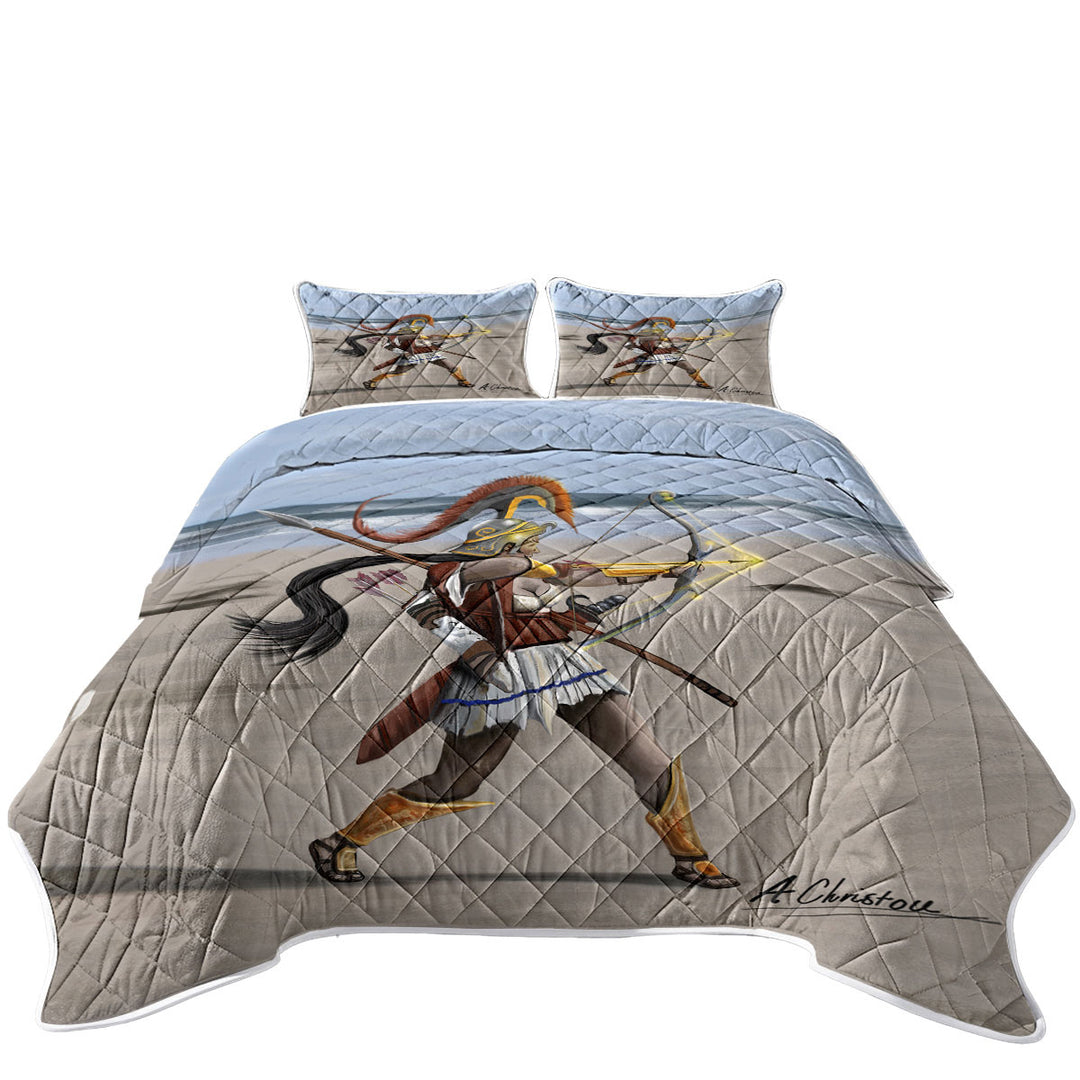 King Size Quilt Sets with Fantasy Beach Cool Archer Warrior