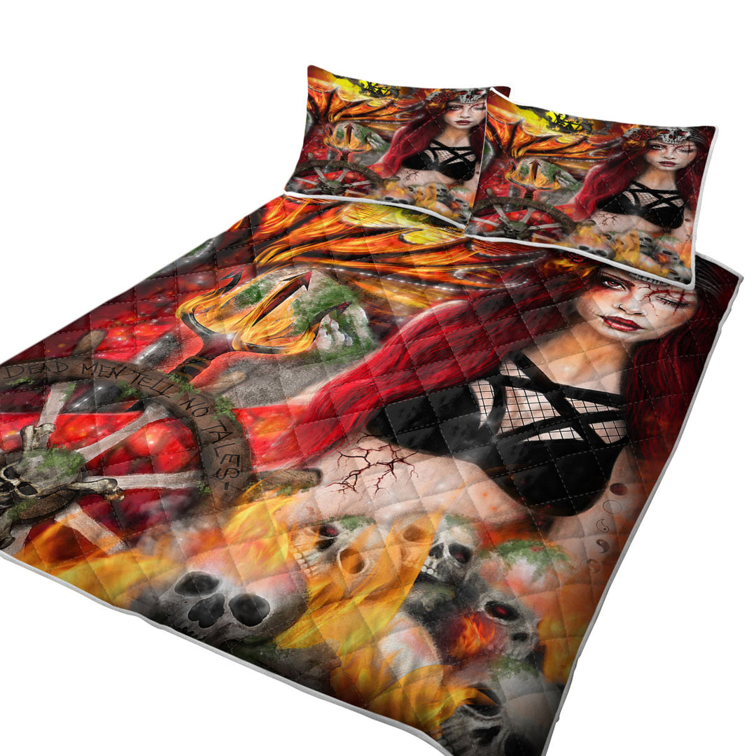 King Size Quilt with Blaze the Banished Beautiful Goth Girl