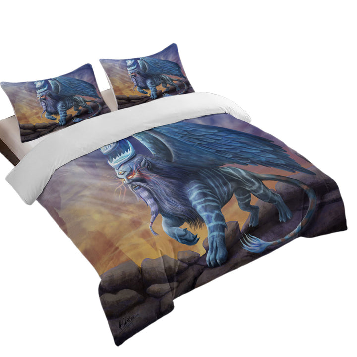 King Sphinx Cool Fantasy Dragon Creature Coverlets