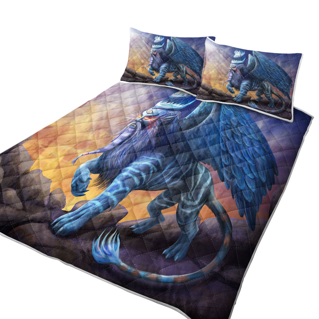 King Sphinx Cool Fantasy Dragon Creature Quilt