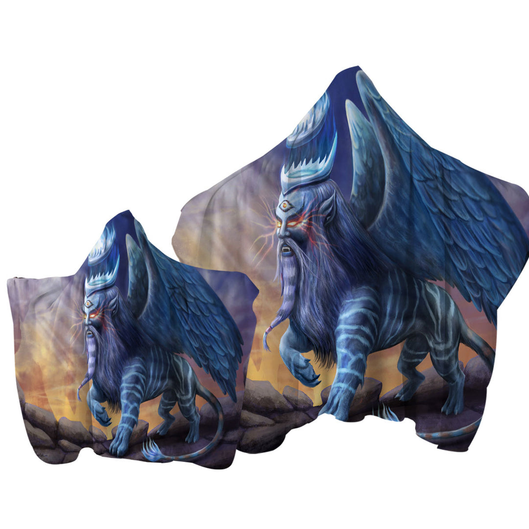 King Sphinx Cool Fantasy Dragon Creature Towel Hoodie