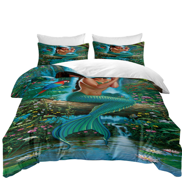 Land of Enchantment Mermaid in the Jungle Duvet Covers King