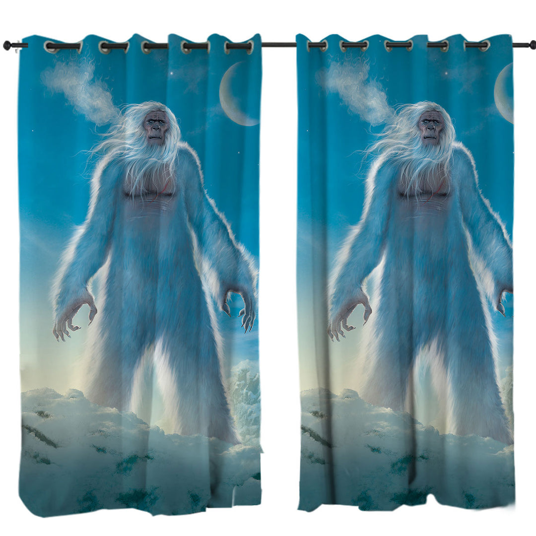 Legendary Creature Art Yeti Curtains