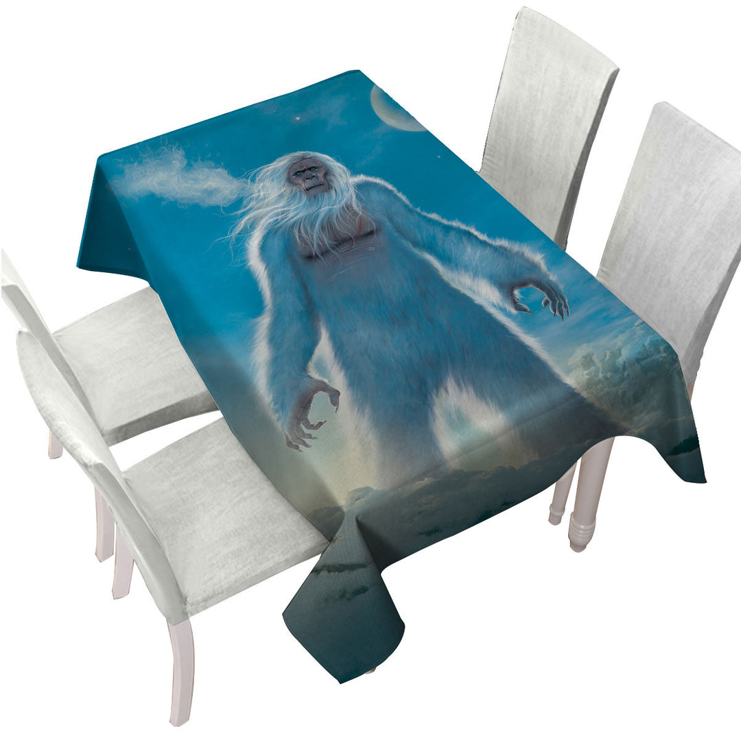 Legendary Creature Art Yeti Custom table cloth