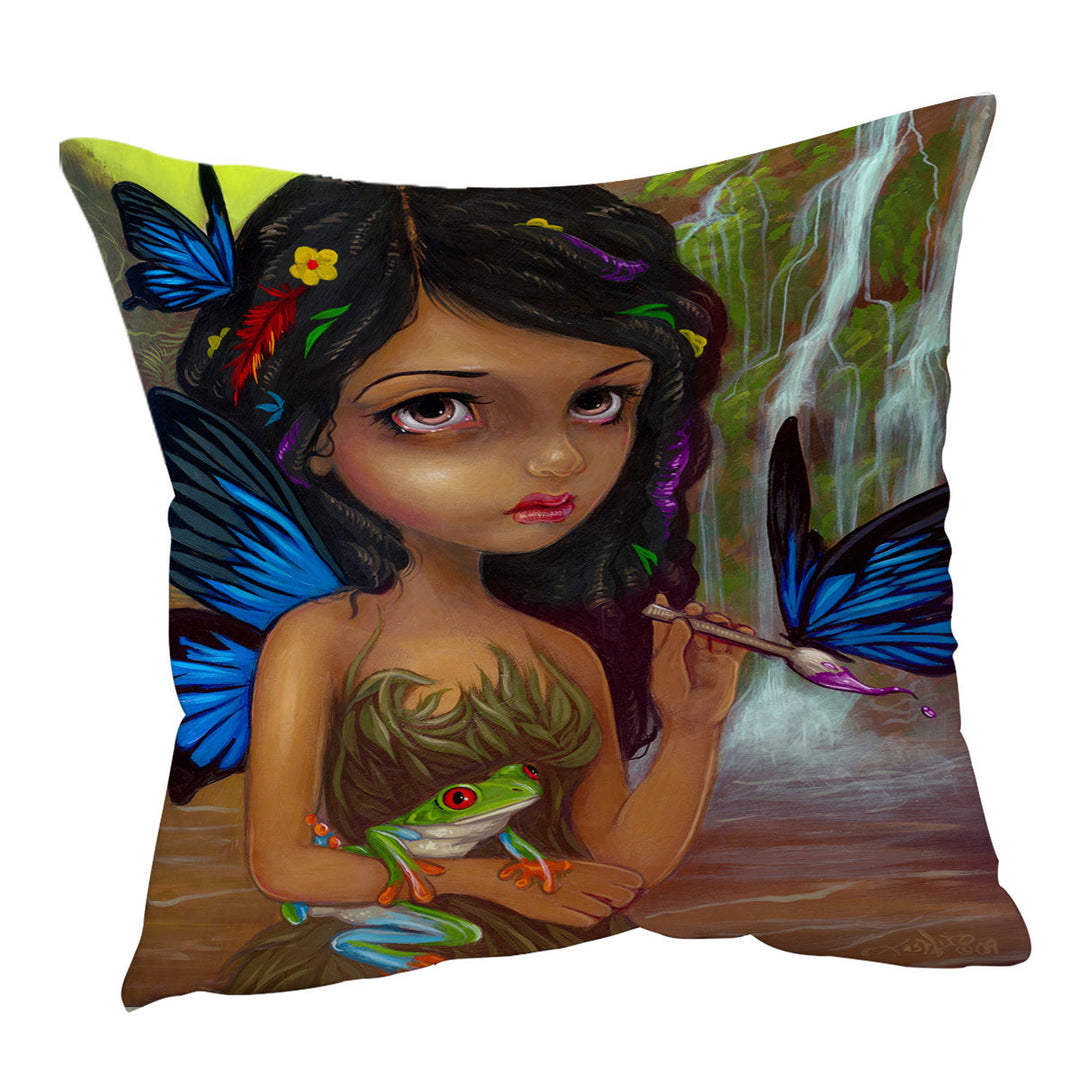 Lela the Rain Forest Artist Butterfly Fairy Cushions