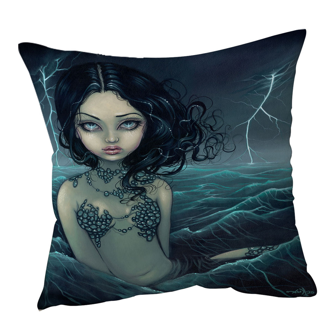 Lightning Cushion Covers Sea Storm The Luminous Eyed Mermaid