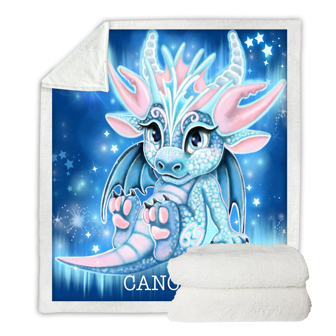 Lightweight Blankets Gift Ideas for Kids Fantasy Art Cancer Lil Dragon