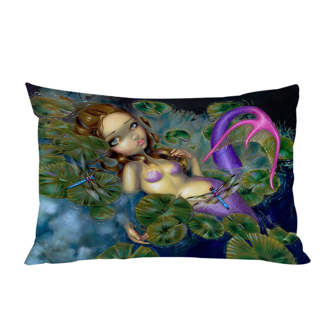 Lily Pads Dragonflies Pond Dragonfly Mermaid Pillowcase