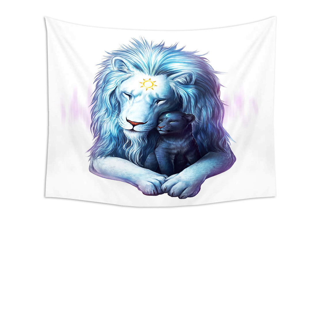 Lion Wall Decor Child of Light Sun Moon Cub and Lion