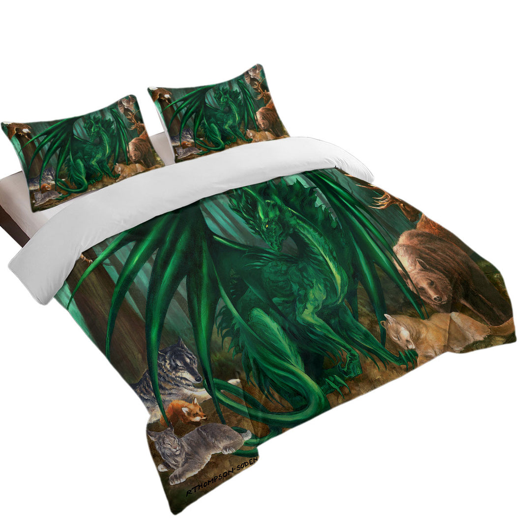 Lord of the Forest Animals the Green Dragon Coverlets