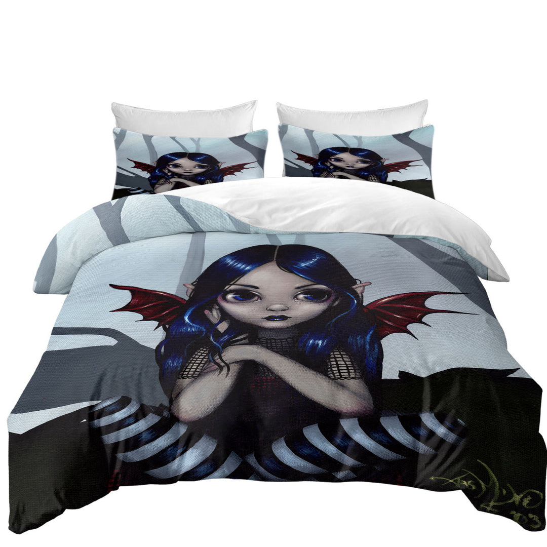 Lost... But Not Worried Little Goth Fairy California King Duvet Cover