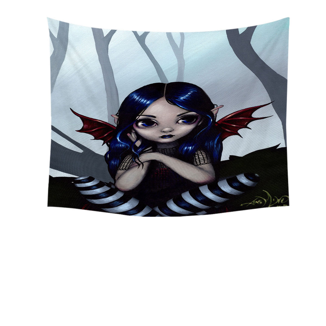 Lost_ But Not Worried Little Goth Fairy Tapestry