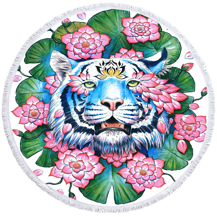 Lotus Effect Tropical Tiger Beach Towels