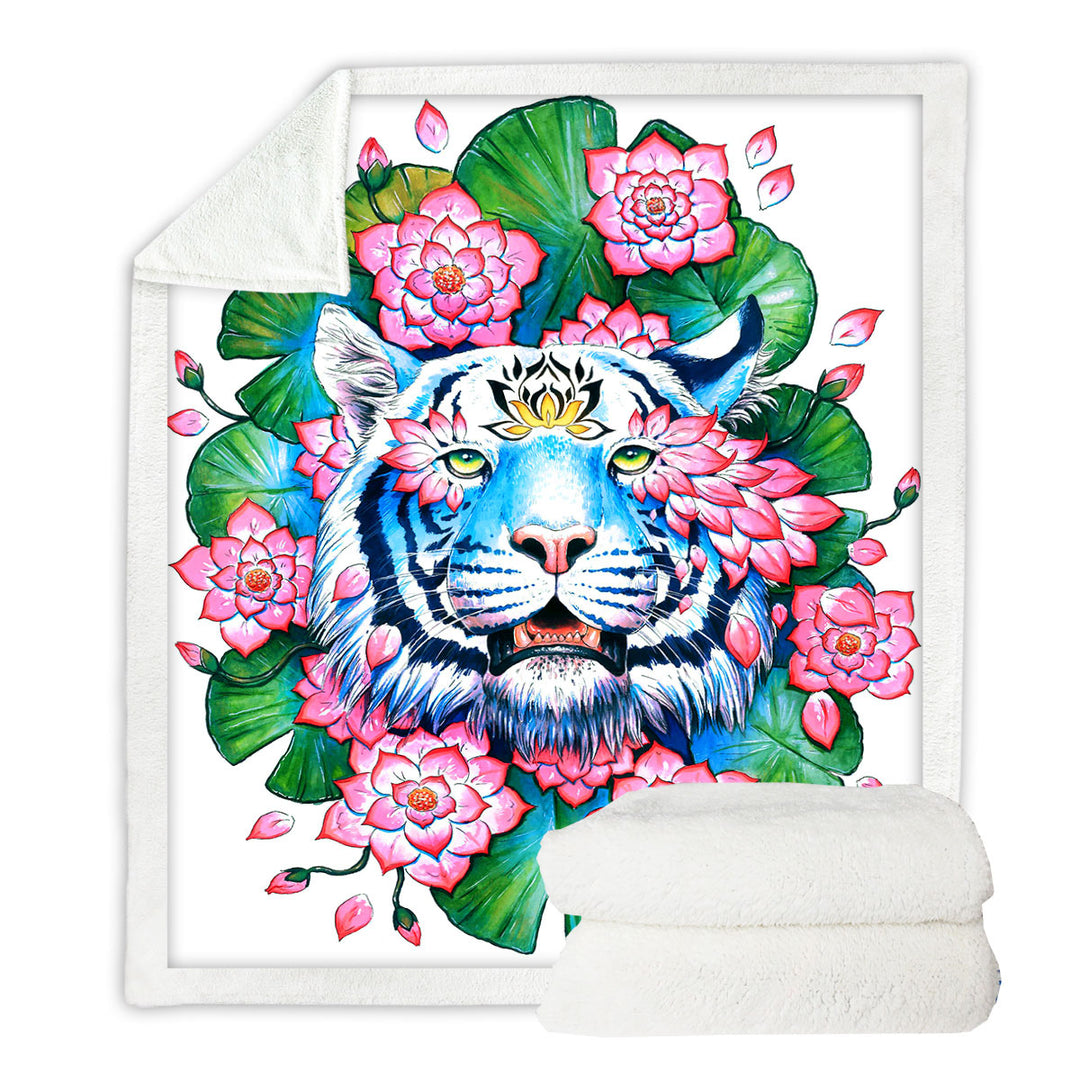 Lotus Effect Tropical Tiger Throws