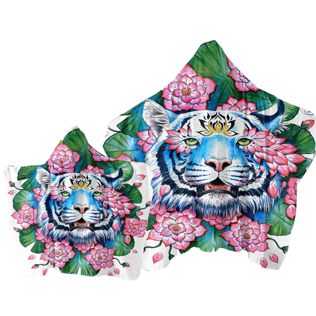 Lotus Effect Tropical Tiger Towel Hoodie