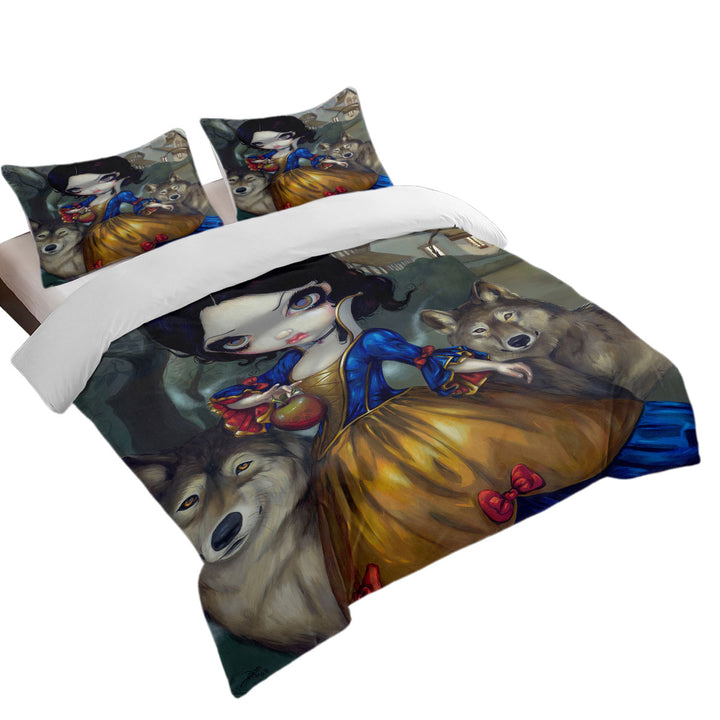 Loup Garou Cool Kids Fairytale Snow White Wolves Comforter Cover