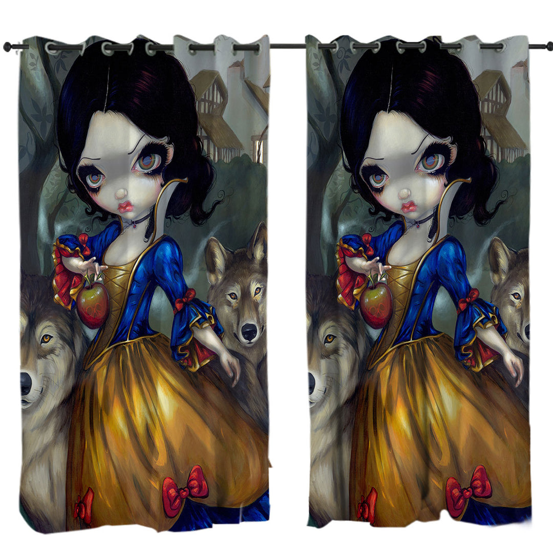 Loup Garou Cool Kids Fairytale Snow White Wolves Curtains