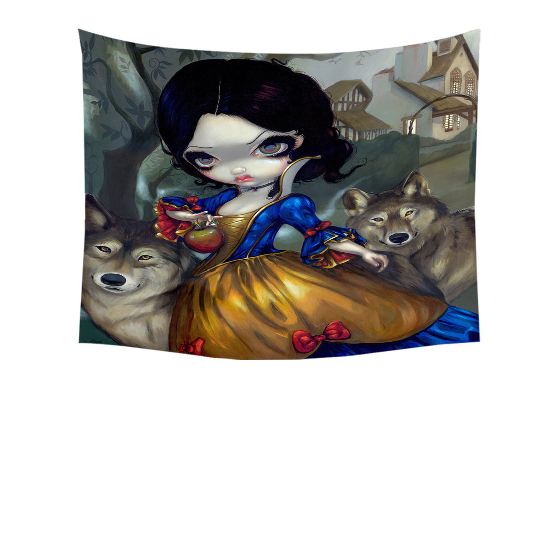 Loup Garou Cool Kids Fairytale Snow White Wolves Tapestry