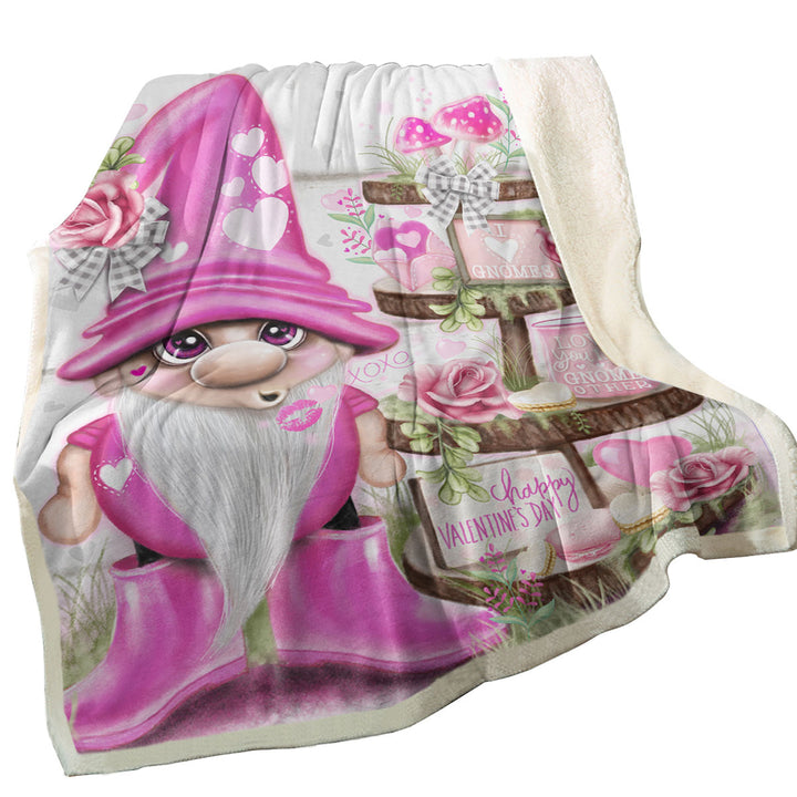 Love Sofa Blankets Pink Valentine Lil Gnome