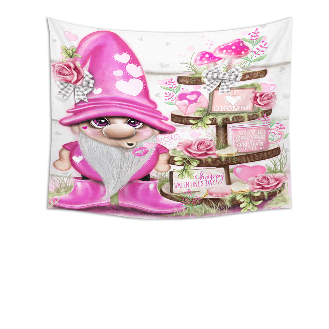 Love Tapestry Wall Decor Pink Valentine Lil Gnome