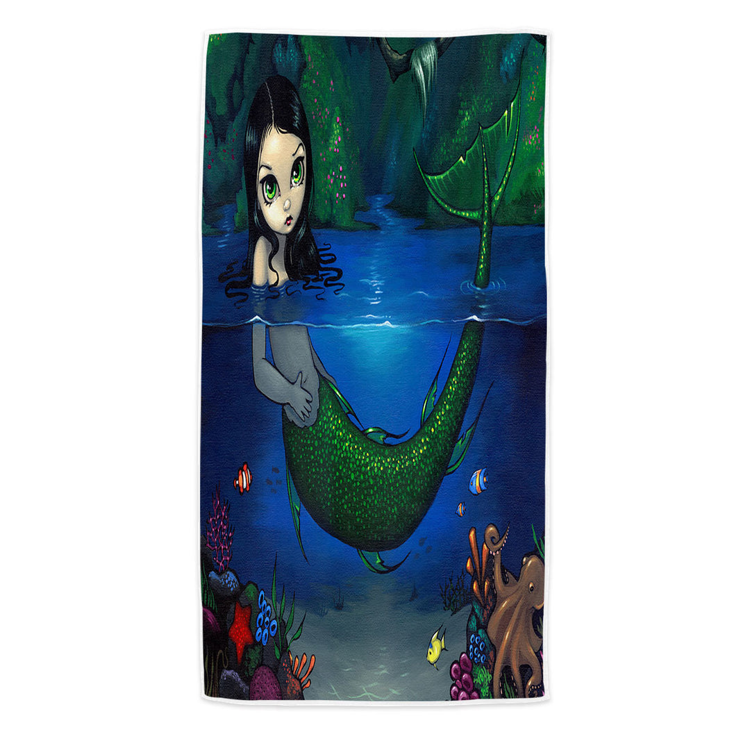 Lovely Painting Mermaid Beach Towel