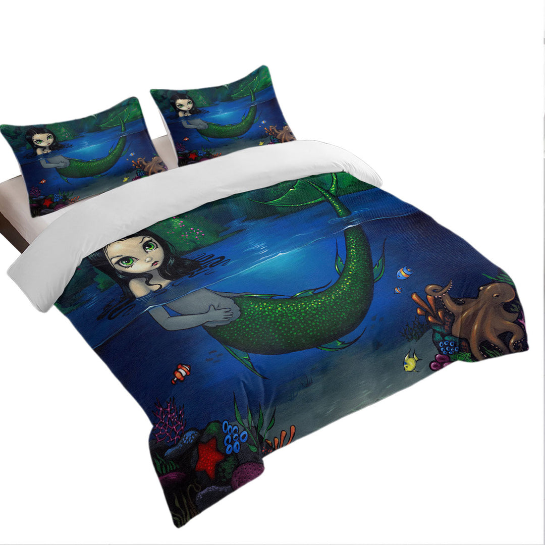 Lovely Painting Mermaid in Her Grotto Donna Covers