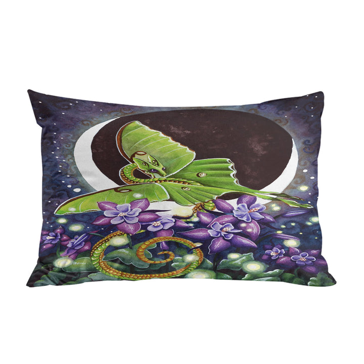 Luna Lights Dragon Flowers and the Moon Pillow Cases