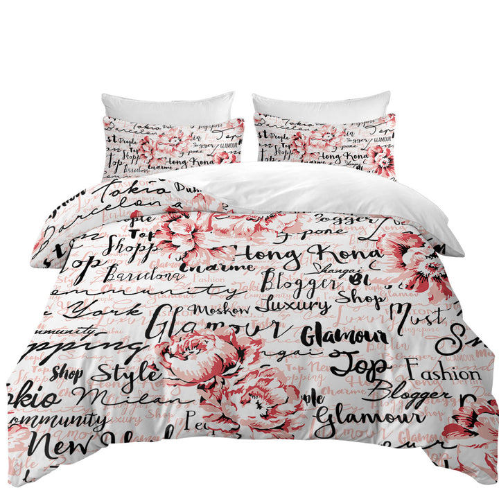 Luxury Glamour Roses Bed Covers