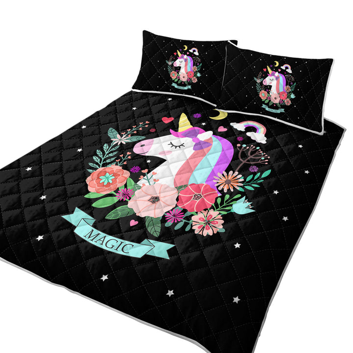 Magic Unicorn California King Quilt Sets