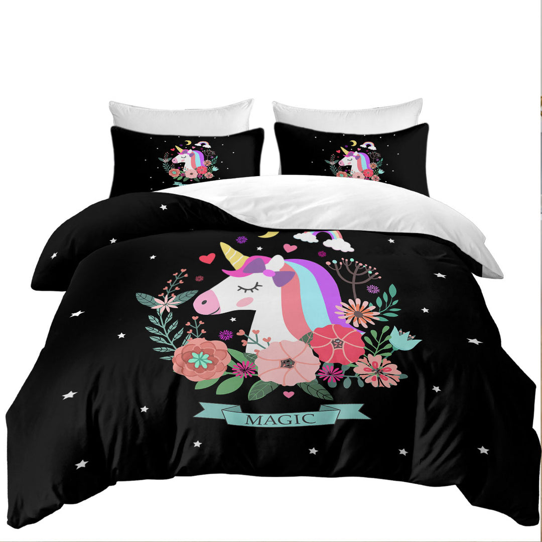 Magic Unicorn King Quilt Cover