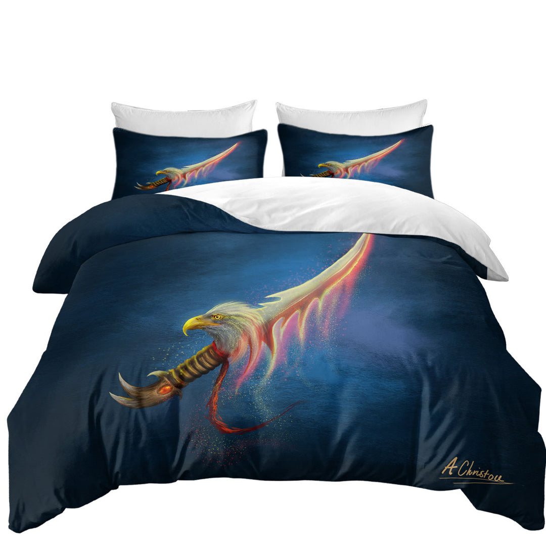 Magical Fantasy Eagle Sword Duvet Covers King