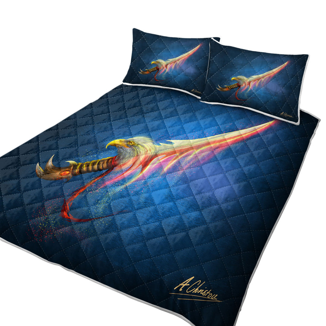 Magical Fantasy Eagle Sword Quilts for sale