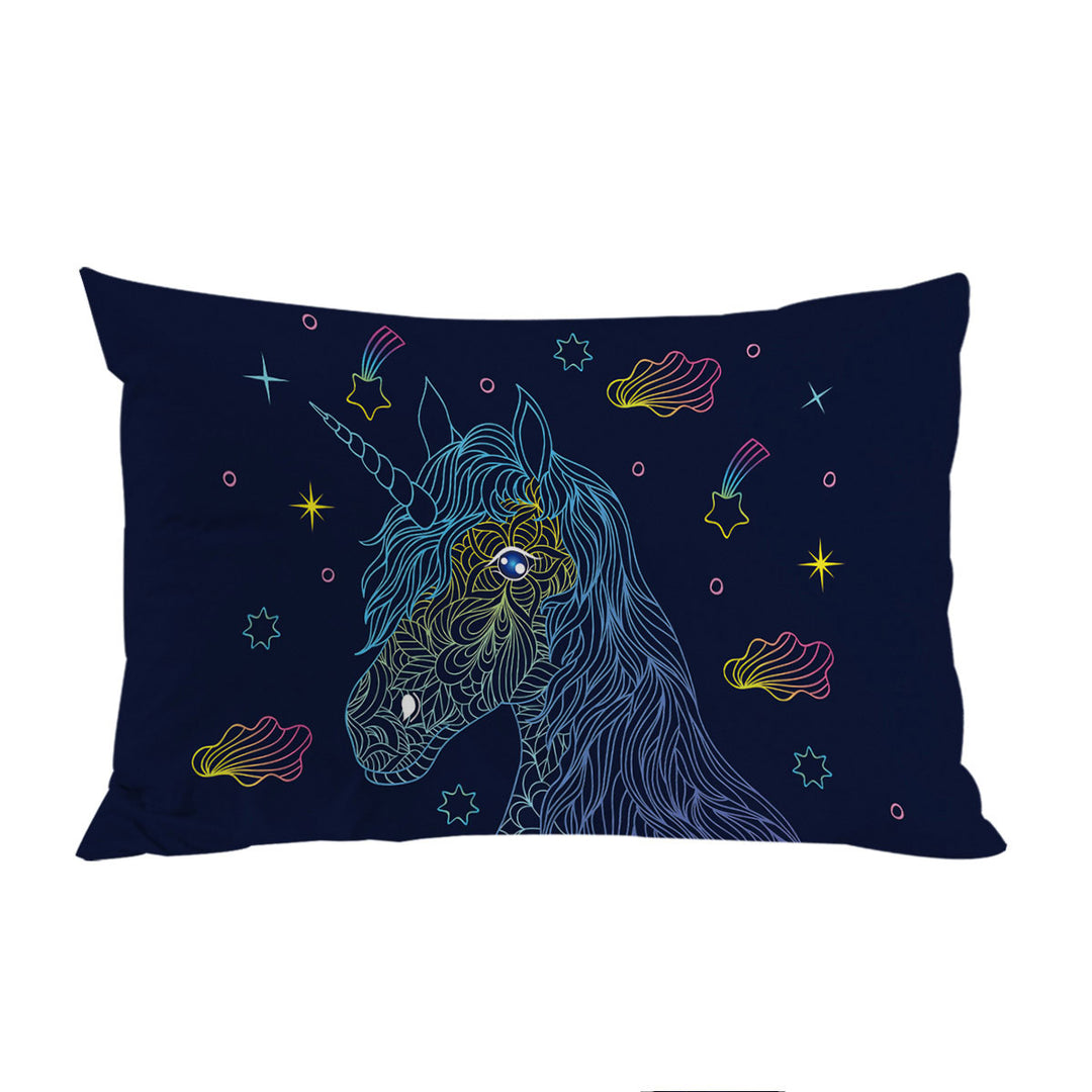 Magical Skies and Unicorn Drawing Pillow Cases