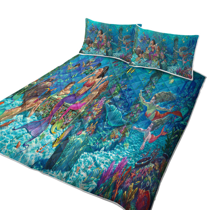 Magical Underwater Art the Mermaids World Summer Quilt