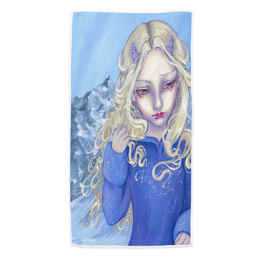 Maiden Fiona Unicorn Horns Ice Girl Beach Towel