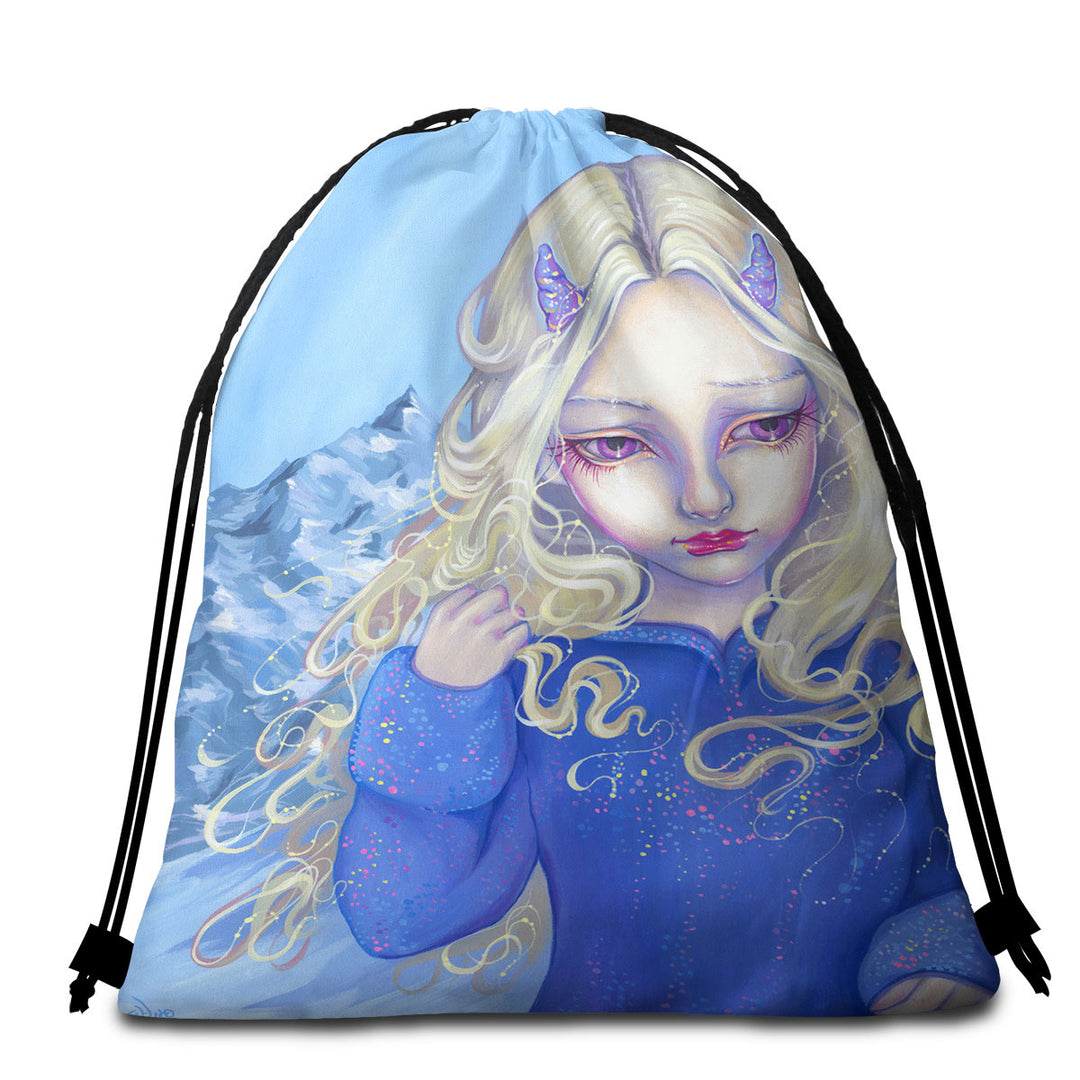 Maiden Fiona Unicorn Horns Ice Girl Travel Beach Towel