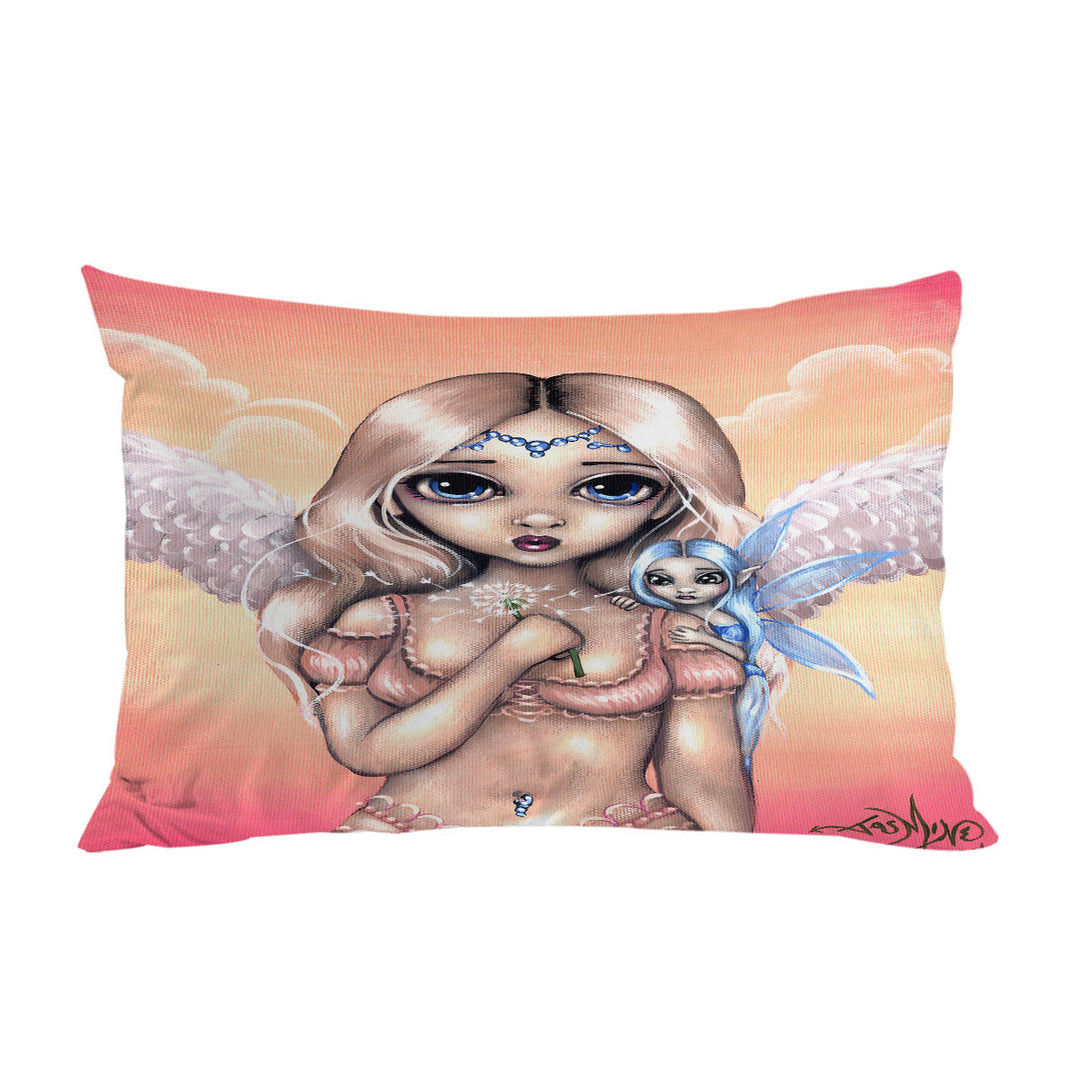 Making a Wish Angelic Fairy and her Pixie Friend King Pillow Cases