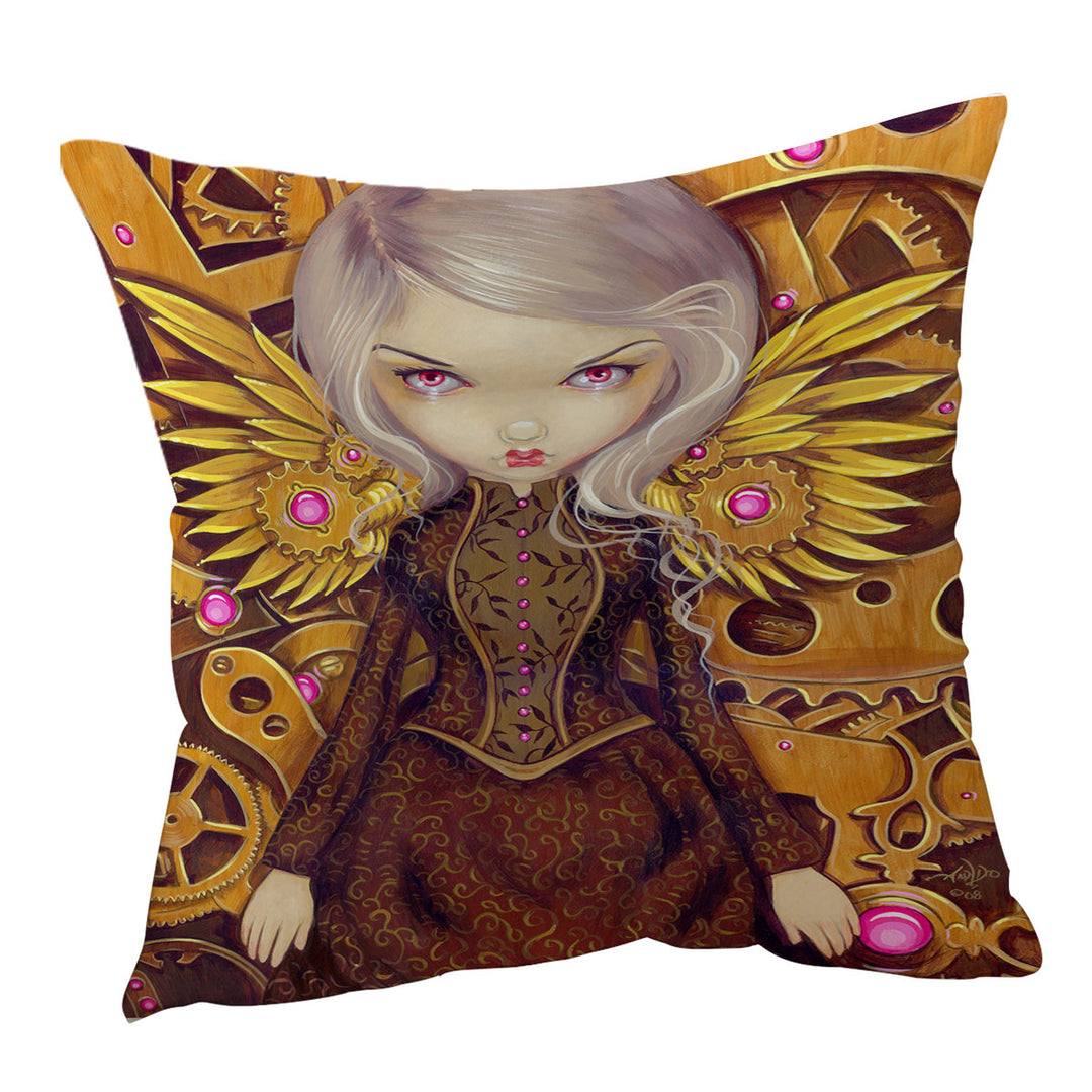 Mechanical Angel Steampunk Beautiful Clockwork Girl Cushions