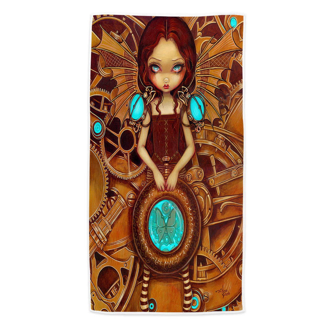 Mechanical Angel Steampunk Big Eyed Girl Swims Towel