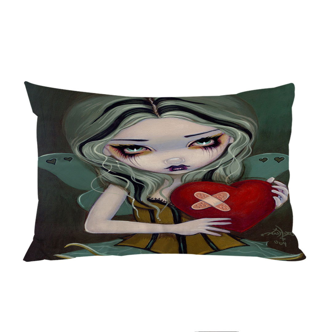 Melancholy Valentine Mending a Broken Heart Fairy Pillowcase